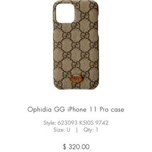 Authentic Gucci IPhone 11 Pro case